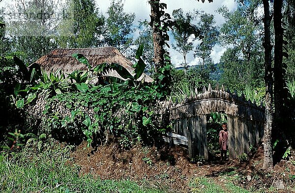 Huli village  Tari  Papua New-Guinea  Huli-Dorf  asia  Querformat  horizontal  Papua-Neuguinea  Ozeanien