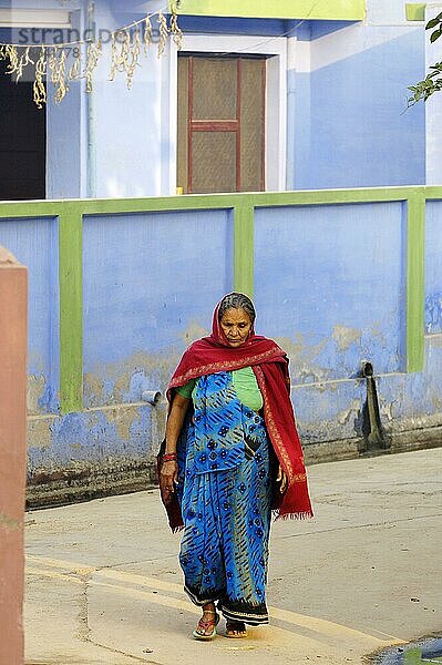 Frau  Bharatpur  Rajasthan  Indien  Asien