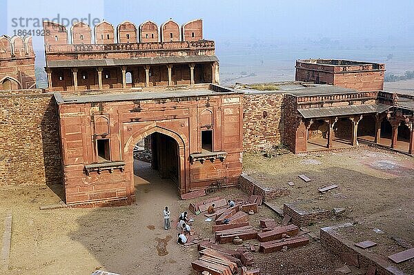 Moghulstadt Fatehpur Sikri  Uttar Pradesh  Indien  Mogulstadt  erbaut 1569-1585 unter Kaiser Akbar  Asien