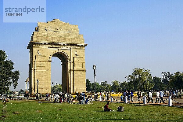 Kriegsdenkmal India Gate  Neu-Dehli  New  Neu-Delhi  Indien  Asien