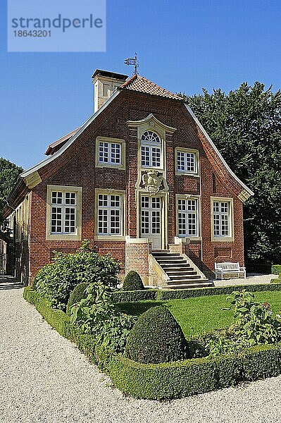 Haus Rüschhaus  erbaut 1749 von Johann Conrad Schlaun  Sitz vom Annette von Droste-Hülshoff Museum  Münster-Nienberge  Münsterland  Nordrhein-Westfalen  Deutschland  Europa
