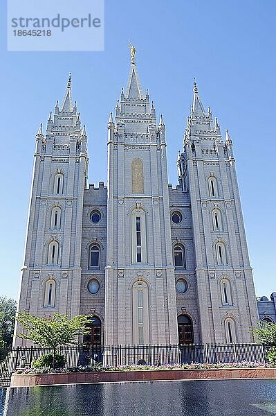 Salt Lake Tempel  Temple Square  Salt Lake City  Utah  USA  Mormonen-Tempel  Kirche Jesu Christi der Heiligen der Letzten Tage  Nordamerika