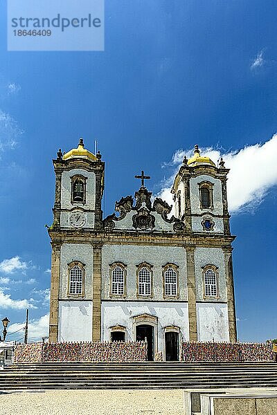 Berühmte Kirche Nosso Senhor do Bomfim  eine der bekanntesten alten Kirchen der Stadt Salvador und Ort zahlreicher religiöser Veranstaltungen  Brasilien  Südamerika