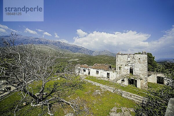 Monastiri A. Thodhoros bei Dhermi  verfallene orthodoxe Klosterruine  Dhermi  Qark Vlora  Albanien  Europa