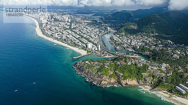 Luftaufnahme von Joa  Barra de Tijuca  Rio de Janeiro  Brasilien  Südamerika