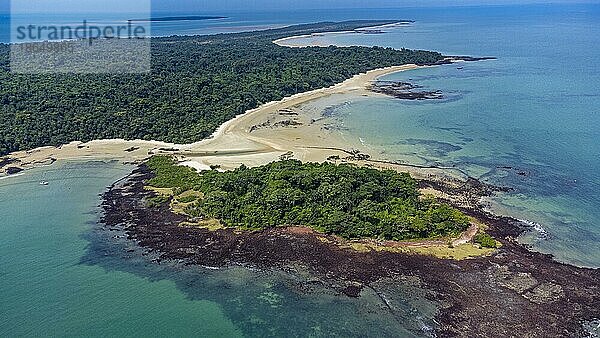 Luftaufnahme der Insel Joao Viera  Nationalpark Marinho João Vieira e Poilão  Bijagos Archipel  Guinea Bissau