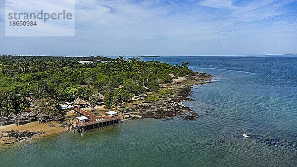 Luftaufnahme der Insel Rubane  Bijagos Archipel  Guinea Bissau