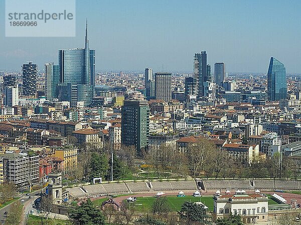 Luftaufnahme von Mailand  Italien  Europa