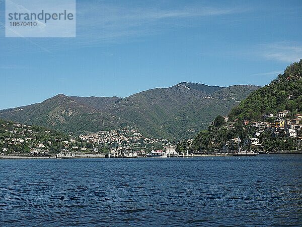 Blick auf den Comer See  Italien  Europa