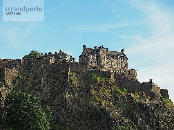 Schloss Edinburgh in Schottland  Großbritannien  Europa