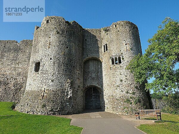 Chepstow Castle Ruinen in Chepstow  UK