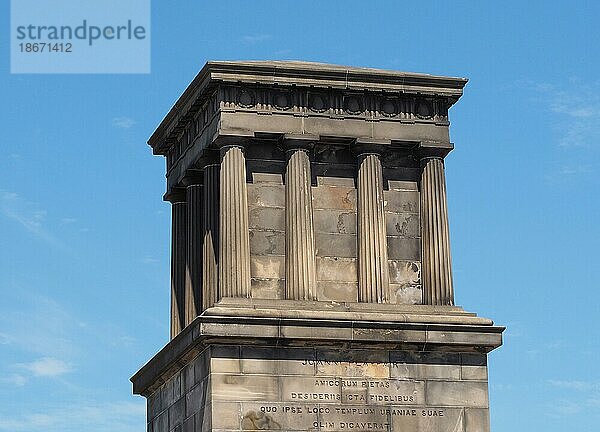 John Playfair Denkmal auf dem Calton Hill in Edinburgh  Schottland  Großbritannien  Europa