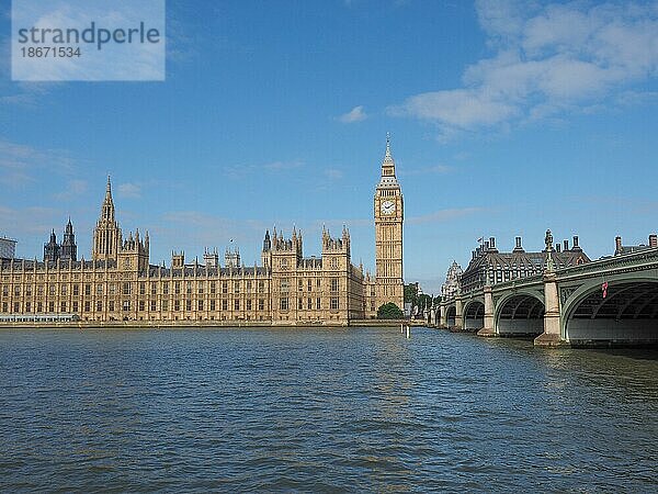 Houses of Parliament in London  Big Ben  Großbritannien  Europa