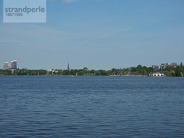 Außenalster in Hamburg  Deutschland  Europa