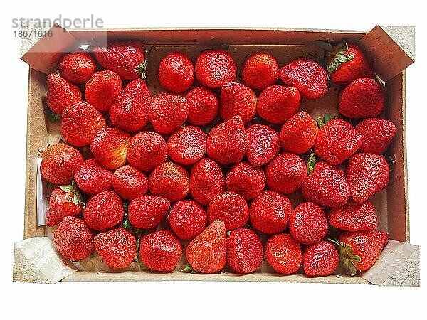 Erdbeeren Früchte in einer Kiste