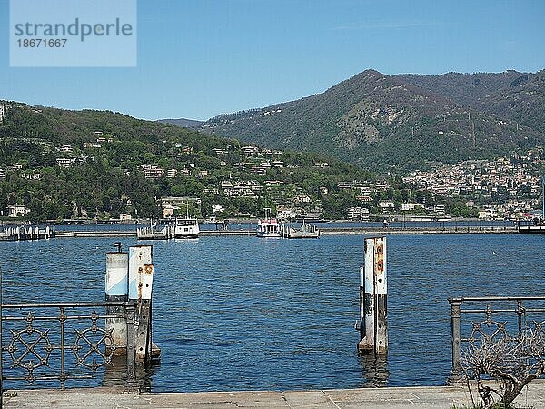 Blick auf den Comer See  Italien  Europa