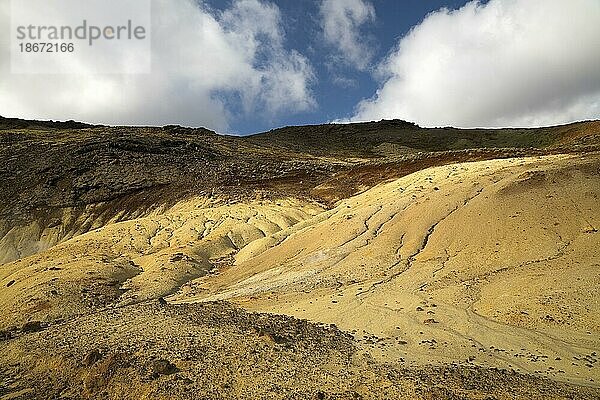 Geothermalgebiet Seltún  Krysuvik  Halbinsel Reykjanes  Island  Europa