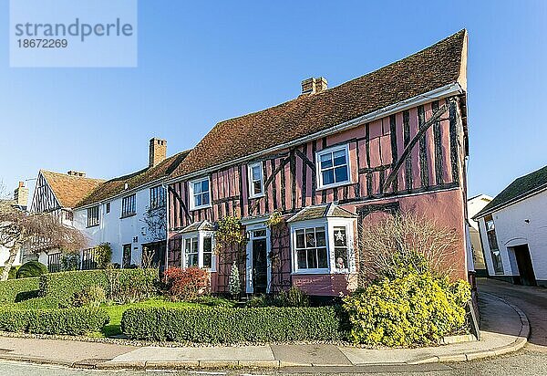 Historische attraktive Gebäude in Lavenham  Suffolk  England  UK