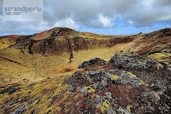 Krater Raudhóll  Snaefellsjökull-Nationalpark  Halbinsel Snaefellsnes  Vesturland  Island  Europa