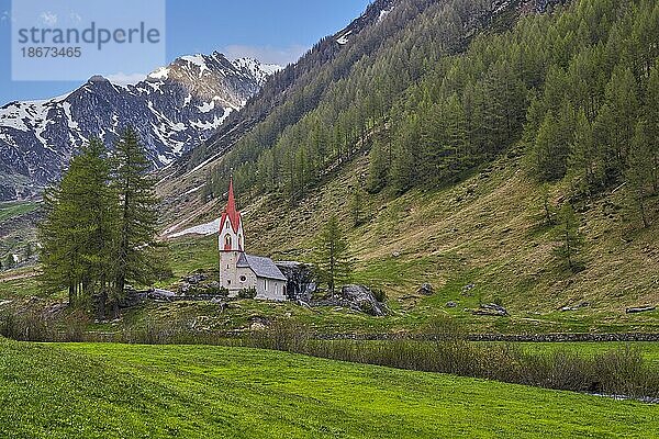 Heiligen Geist Kapelle  Krimmler Tauern  Zillertaler Alpen  Kasern  Ahrntal  Bozen  Südtirol  Italien  Europa