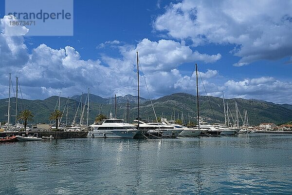 Marina Porto Montenegro  Tivat  Bucht von Kotor  Provinz Tivat  Montenegro  Europa