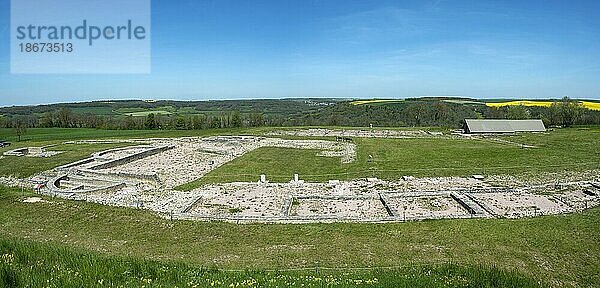 Alise Sainte Reine  Alesia  gallo romanische Ruinen auf dem Mont Auxois archäologische Ausgrabungen  Cote d'Or  Bourgogne Franche Comte  Frankreich  Europa