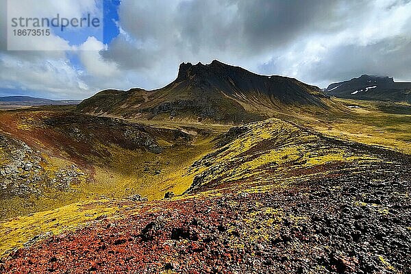 Krater Raudhóll  Snaefellsjökull-Nationalpark  Halbinsel Snaefellsnes  Vesturland  Island  Europa