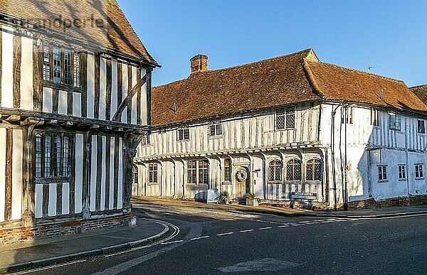 Historische attraktive Fachwerkgebäude in Lavenham  Suffolk  England  UK