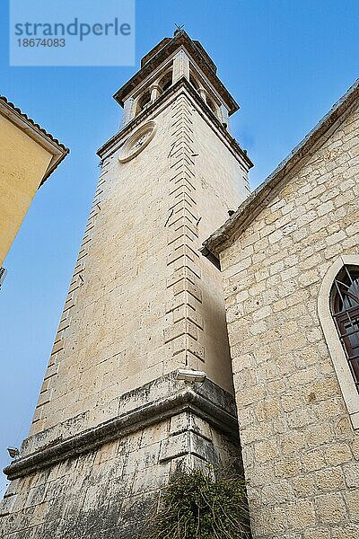 Kirche Sv. Ivan Krstitelja  Altstadt  Budva  Adriaküste  Montenegro  Europa