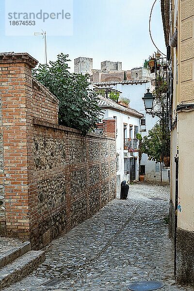Die Straßen von Granada  Granada  Spanien  Europa