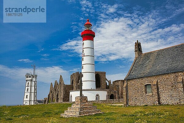 Phare de Saint-Mathieu  Leuchtturm  Department Finisterre  Bretagne  Frankreich  Europa