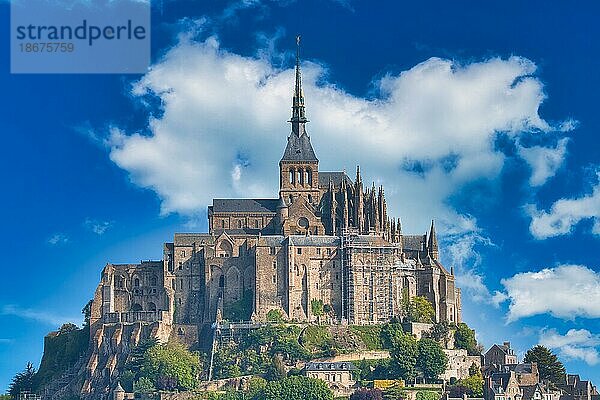 Abtei Mont-Saint-Michel  Le Mont-Saint-Michel  Normandie  Frankreich  Europa