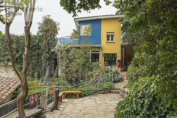 La Chascona  Pablo Neruda Museum und Haus  in dem er lebte  Barrio Bellavista  Providencia  Santiago  Provinz Santiago  Metropolregion Santiago  Chile  Südamerika