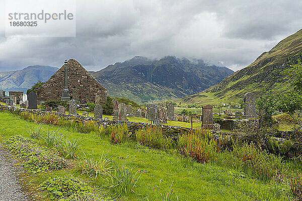 St. Dubhthac's Church am Clachan Duich Burial Ground  Lochalsh  Schottisches Hochland  Schottland  Vereinigtes Königreich  Europa