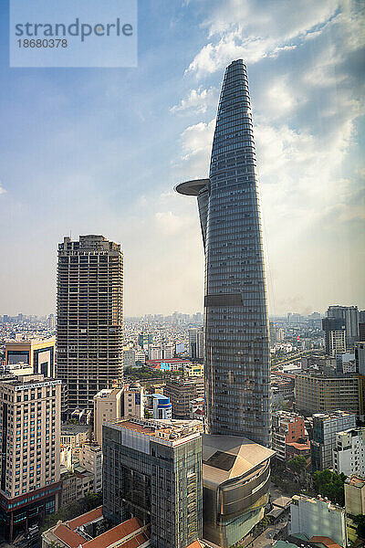 Skyline von Ho-Chi-Minh-Stadt mit Bitexco Financial Tower  Ho-Chi-Minh-Stadt  Vietnam  Indochina  Südostasien  Asien