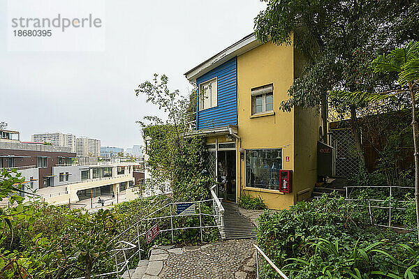 La Chascona  Pablo Neruda Museum und Haus  in dem er lebte  Barrio Bellavista  Providencia  Santiago  Provinz Santiago  Metropolregion Santiago  Chile  Südamerika