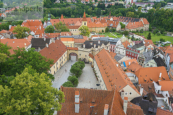 Gelände der Staatsburg und des Schlosses Cesky Krumlov  UNESCO-Weltkulturerbe  Cesky Krumlov  Südböhmische Region  Tschechische Republik (Tschechien)  Europa