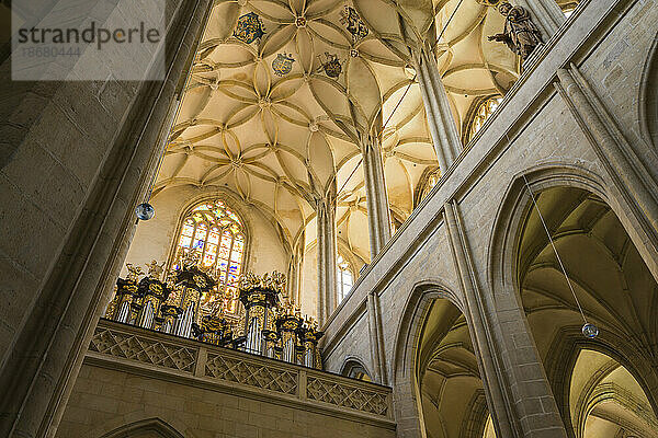 Innenraum der St.-Barbara-Kathedrale  UNESCO-Weltkulturerbe  Kutna Hora  Tschechische Republik (Tschechien)  Europa