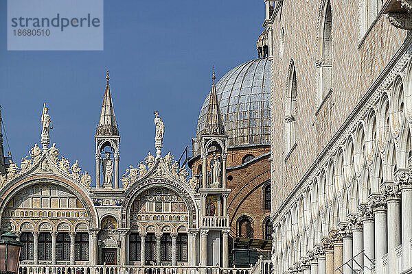 Palazzo Ducale und Basilica di San Marco  UNESCO-Weltkulturerbe  Venedig  Venetien  Italien  Europa