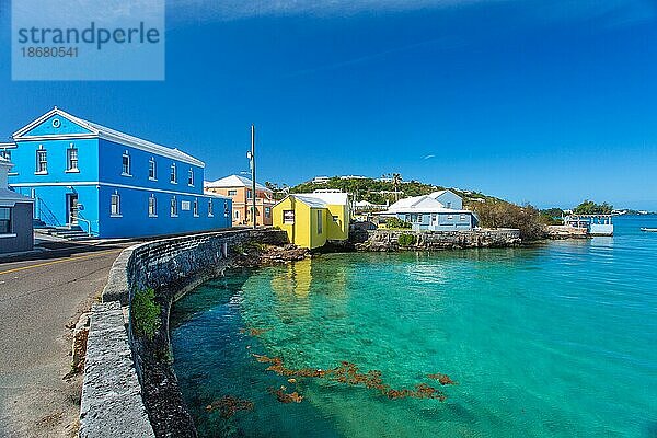 Harrington Sound  in der Nähe der ehemaligen Doline Devil's Hole  Smiths Parish  Bermuda  Atlantik  Nordamerika