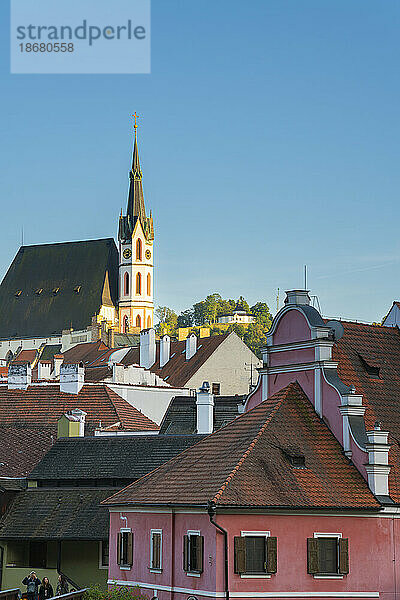 St.-Veits-Kirche  UNESCO-Weltkulturerbe  Cesky Krumlov  Südböhmische Region  Tschechische Republik (Tschechien)  Europa