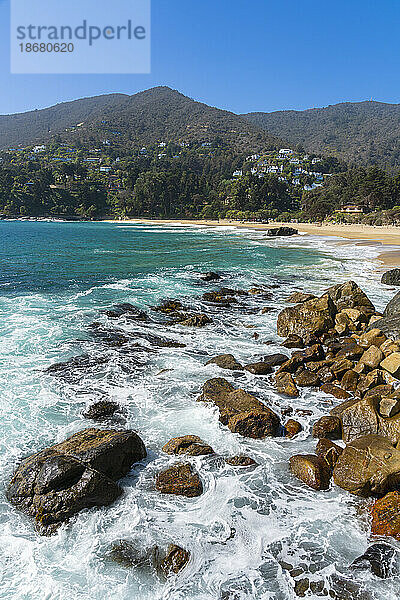 Strand von Zapallar  Zapallar  Provinz Petorca  Region Valparaiso  Chile  Südamerika