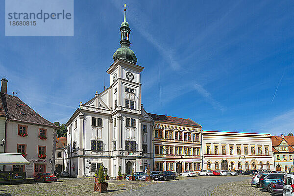 Rathaus  Marktplatz (TG-Masaryk-Platz)  Loket  Tschechische Republik (Tschechien)  Europa