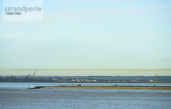 Blick auf den Hafen von Felixstowe  Großbritannien