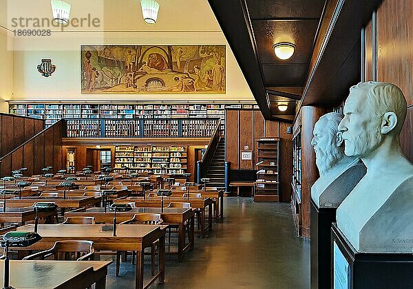 Deutsche Nationalbibliothek  Lesesaal für Geisteswissenschaften  Leipzig  Sachsen  Deutschland  Europa