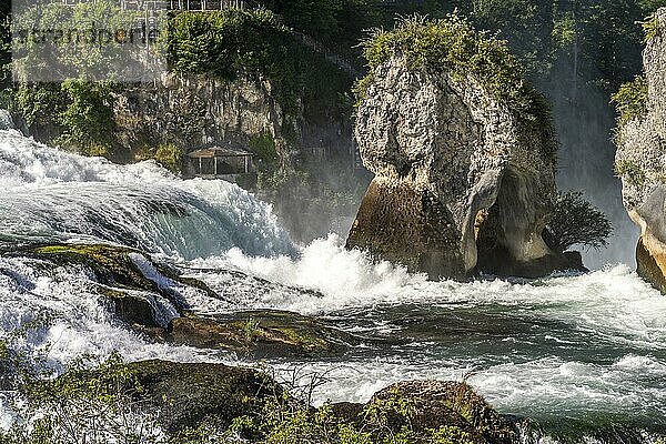 Wasserfall Rheinfall bei Neuhausen am Rheinfall  Schweiz  Europa