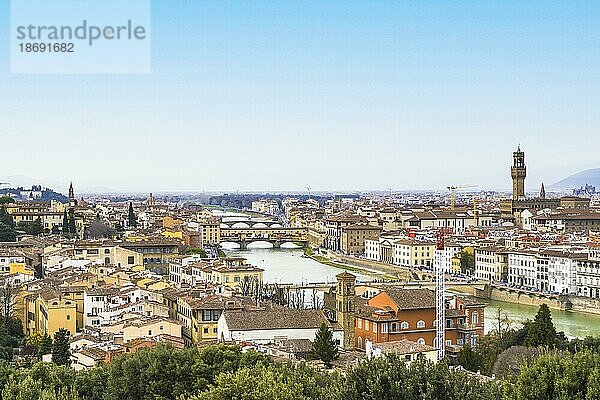 Stadtbild von Florenz (Firenze) in Italien. Cppy space