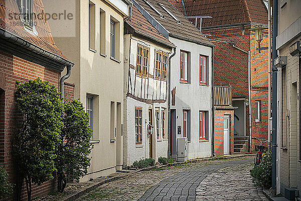 Kleine Nübelstraße im Stadtzentrum von Glückstadt