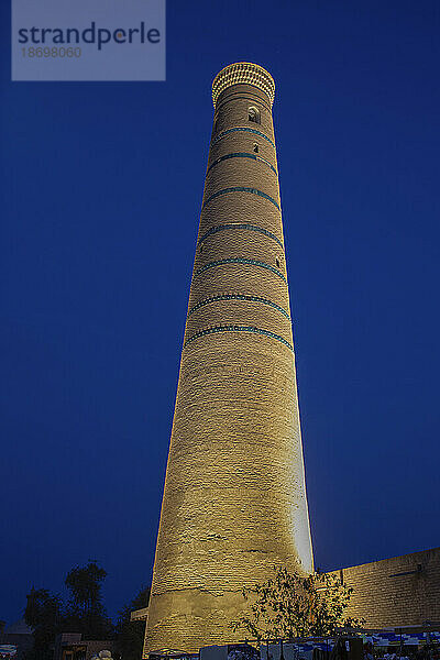 Juma-Minarett in Itchan Kala  UNESCO-Weltkulturerbe in Chiwa  Usbekistan; Chiwa  Usbekistan
