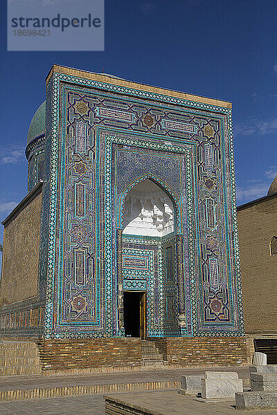 Usto Ali Nasafi-Mausoleum  Mittlerer Komplex  Shah-i-Zinda-Akropolis; Samarkand  Usbekistan